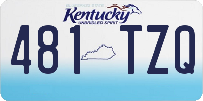 KY license plate 481TZQ