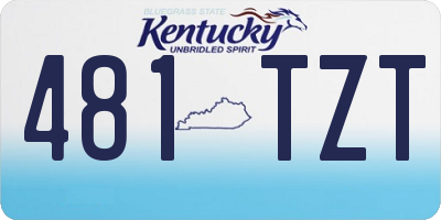 KY license plate 481TZT