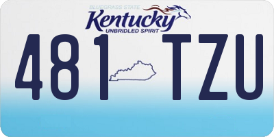 KY license plate 481TZU