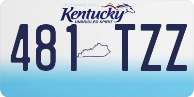 KY license plate 481TZZ