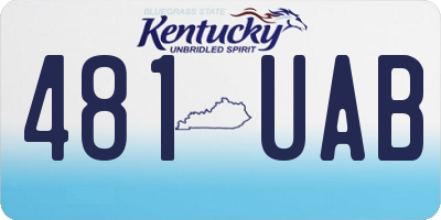 KY license plate 481UAB