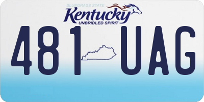 KY license plate 481UAG