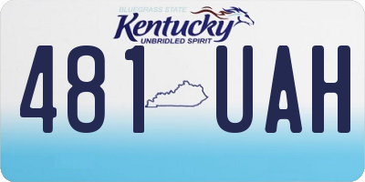 KY license plate 481UAH