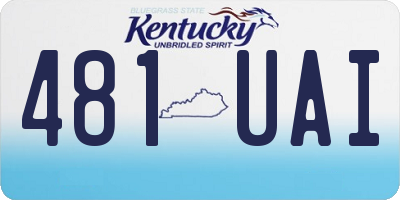 KY license plate 481UAI