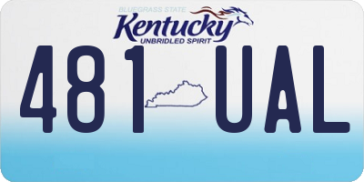 KY license plate 481UAL