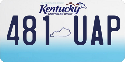 KY license plate 481UAP