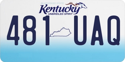 KY license plate 481UAQ