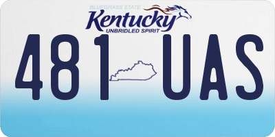 KY license plate 481UAS