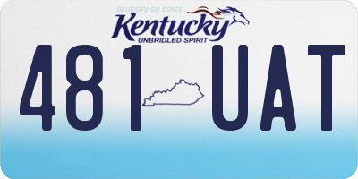 KY license plate 481UAT