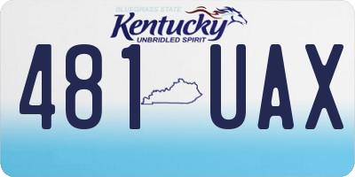KY license plate 481UAX