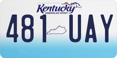 KY license plate 481UAY