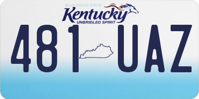 KY license plate 481UAZ