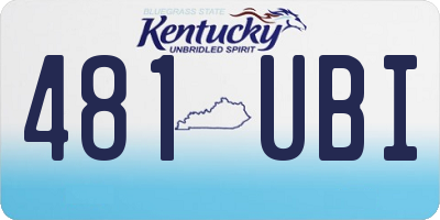 KY license plate 481UBI