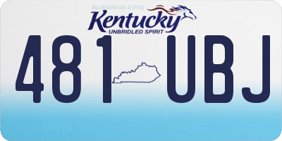 KY license plate 481UBJ