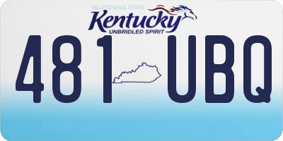 KY license plate 481UBQ