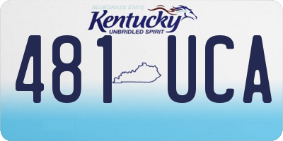 KY license plate 481UCA
