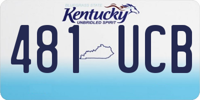 KY license plate 481UCB