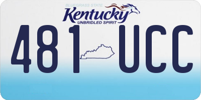 KY license plate 481UCC
