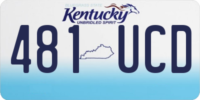 KY license plate 481UCD