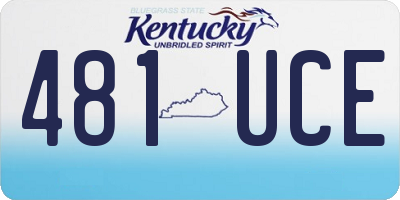 KY license plate 481UCE