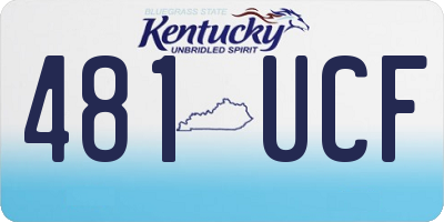 KY license plate 481UCF