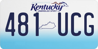 KY license plate 481UCG