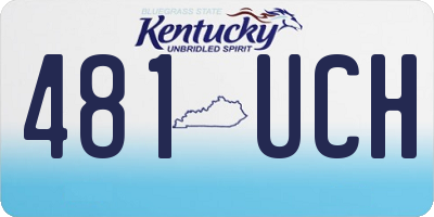 KY license plate 481UCH