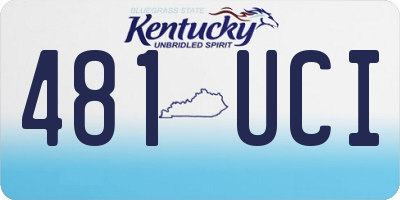 KY license plate 481UCI
