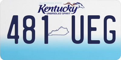 KY license plate 481UEG