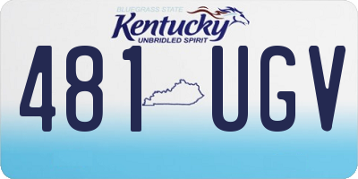 KY license plate 481UGV