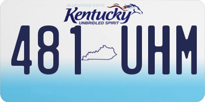 KY license plate 481UHM