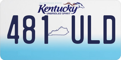 KY license plate 481ULD