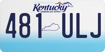 KY license plate 481ULJ