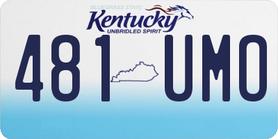 KY license plate 481UMO
