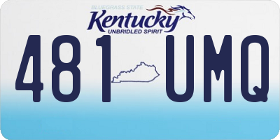 KY license plate 481UMQ