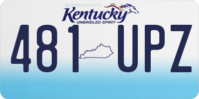 KY license plate 481UPZ