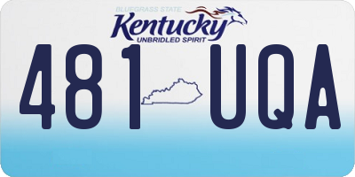 KY license plate 481UQA