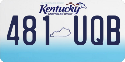 KY license plate 481UQB