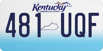 KY license plate 481UQF