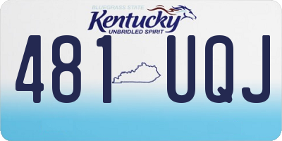 KY license plate 481UQJ