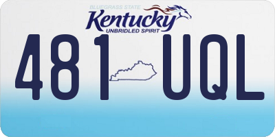 KY license plate 481UQL
