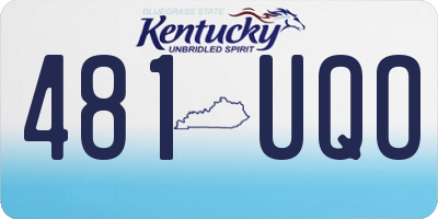 KY license plate 481UQO