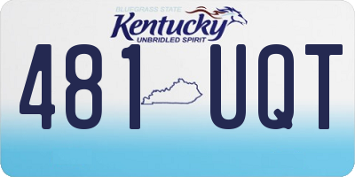 KY license plate 481UQT