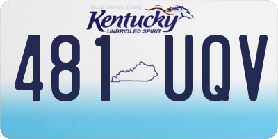 KY license plate 481UQV