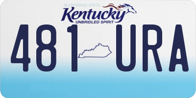 KY license plate 481URA