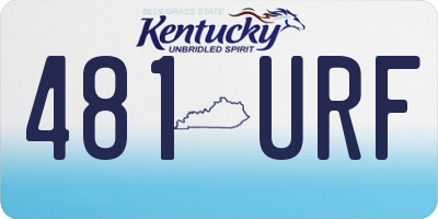 KY license plate 481URF