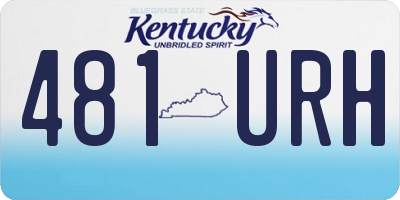 KY license plate 481URH