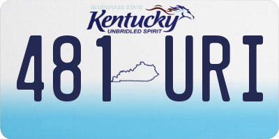 KY license plate 481URI