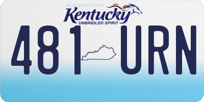 KY license plate 481URN