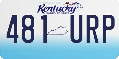 KY license plate 481URP